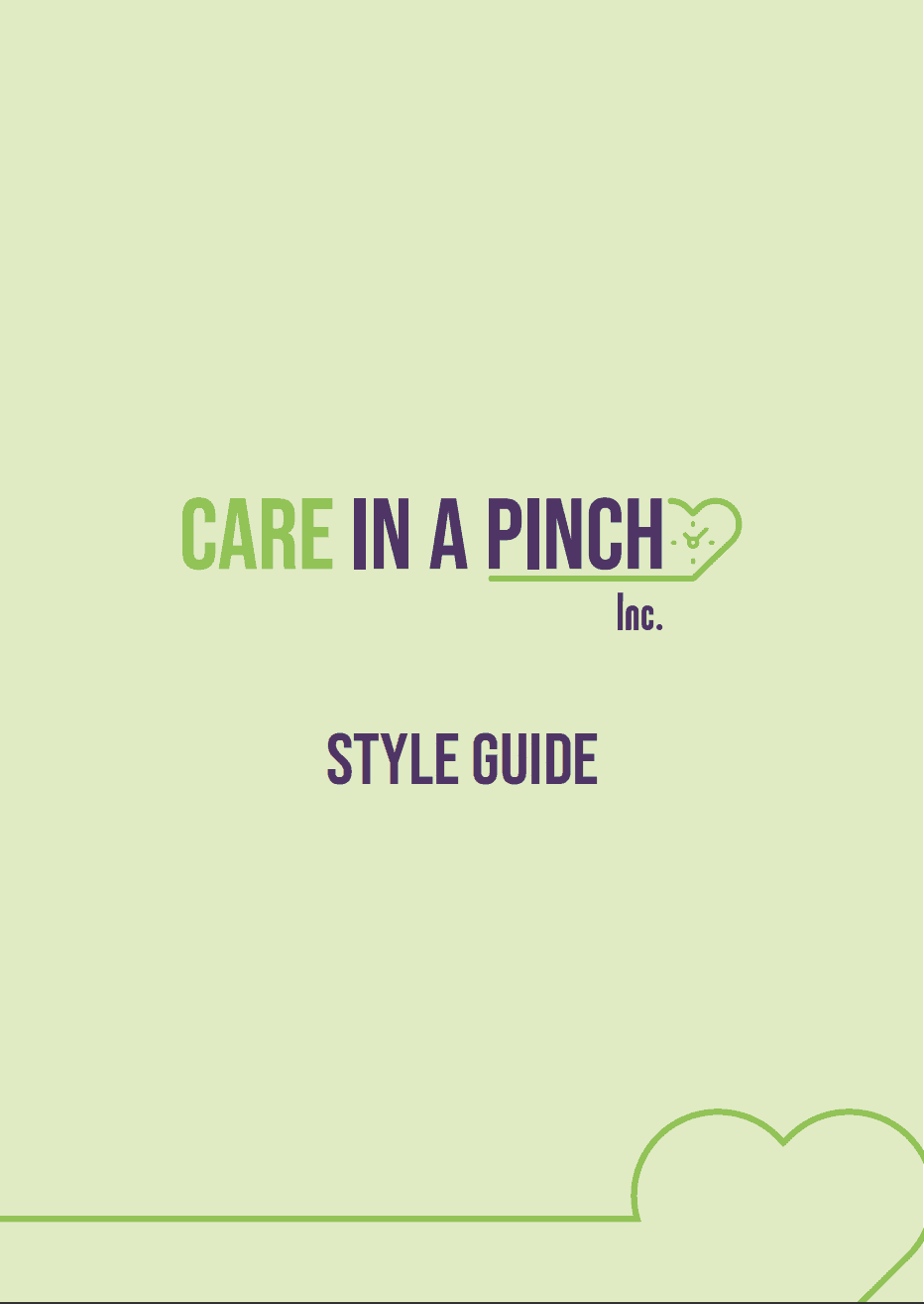 Care in a Pinch Style Guide Front Page Care in a Pinch Style Guide Front Page