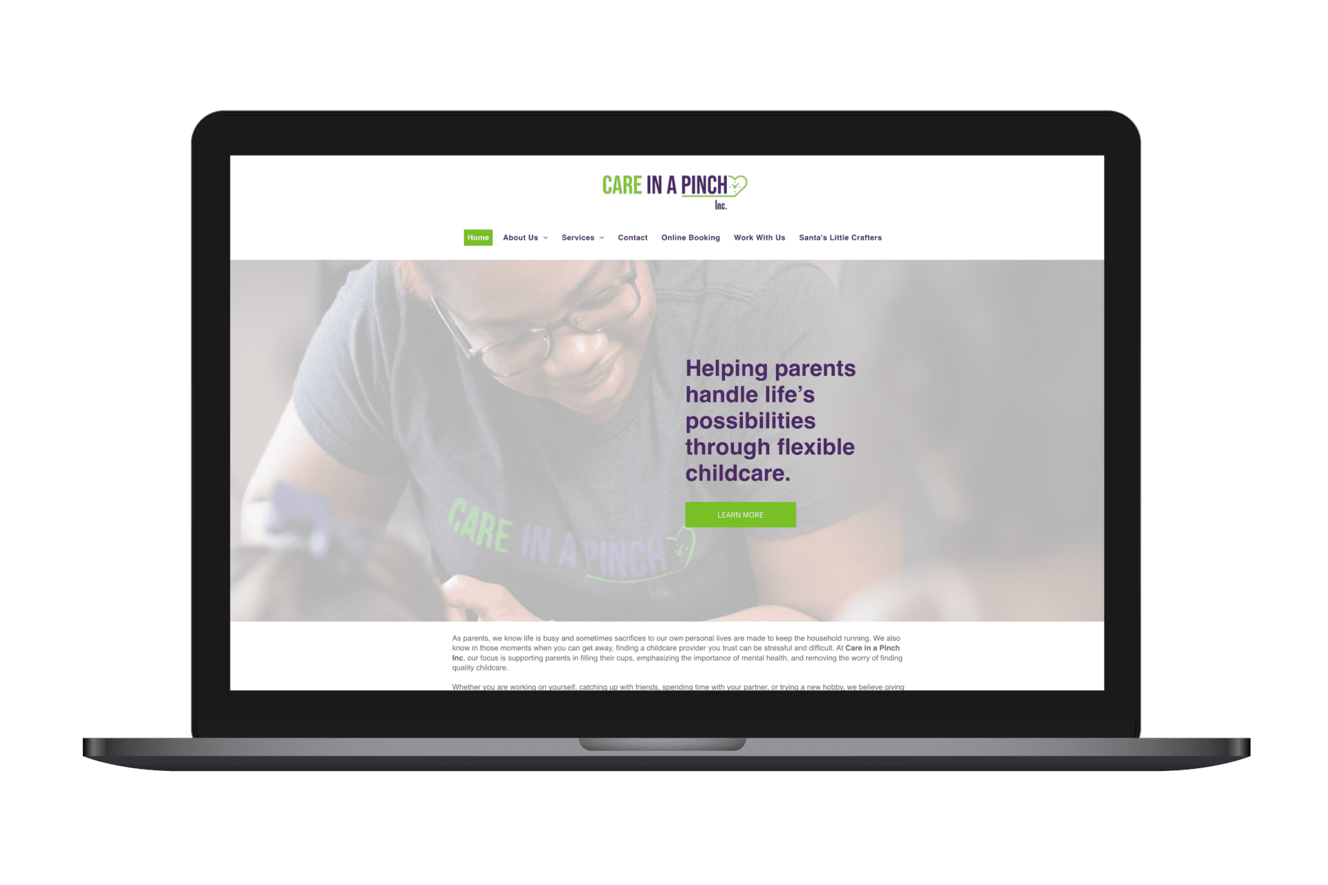 Care-in-a-Pinch-Website-Laptop Care in a Pinch Website Laptop
