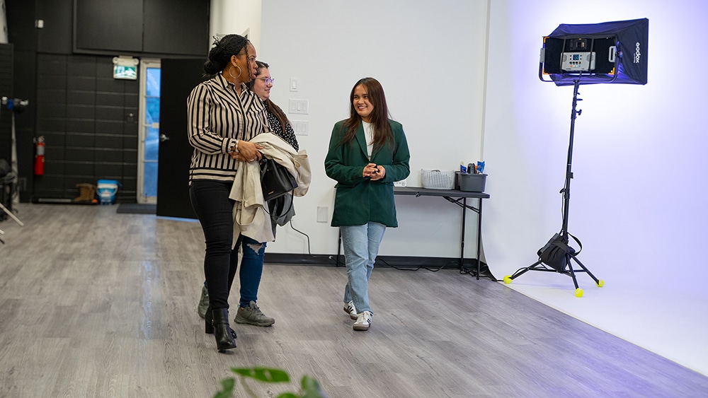 Studio Representative Touring a Potential Client